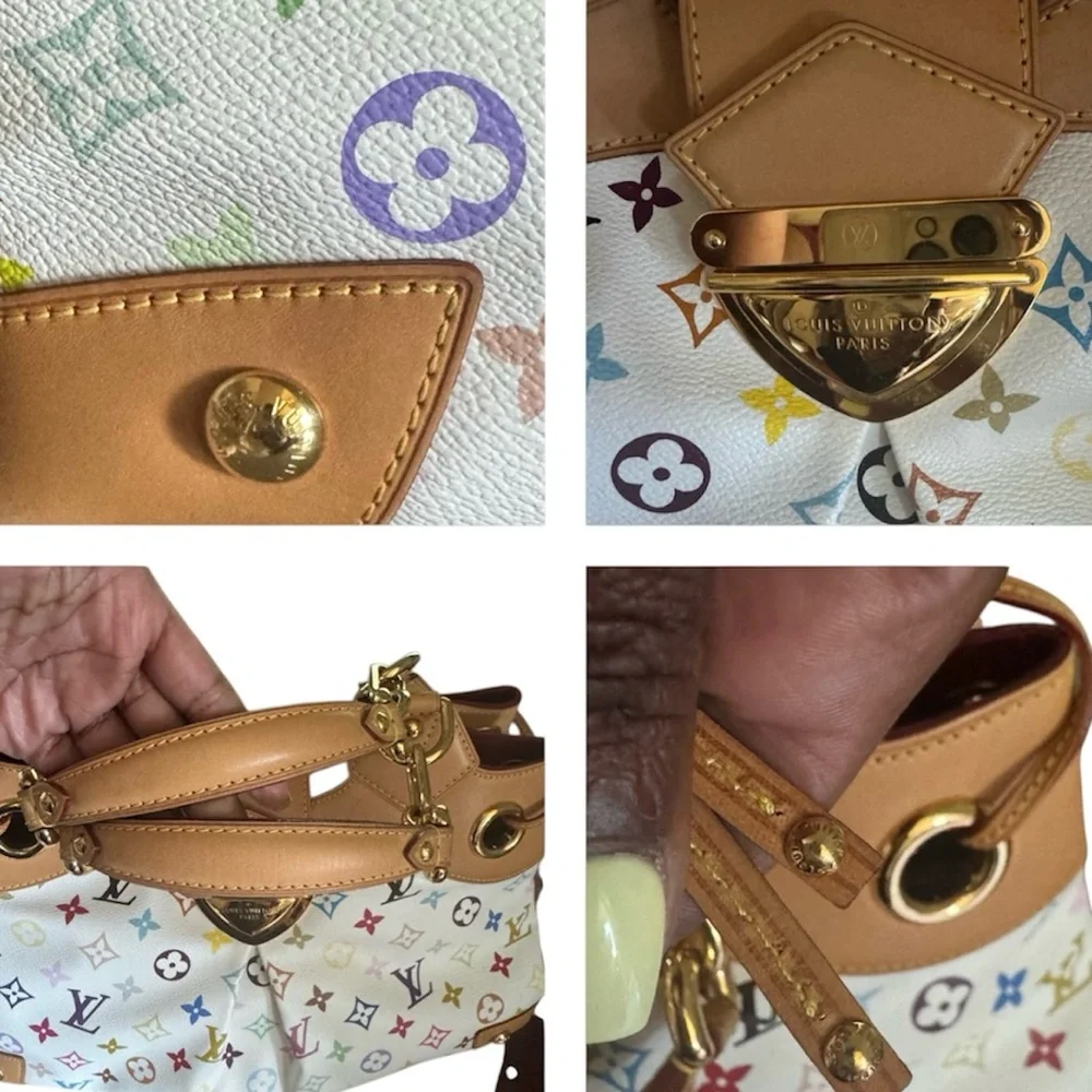 LOUIS VUITTON Murakami White Multicolor Monogram Ursula Bag